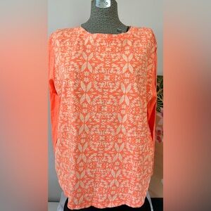 NWT Fresh Produce Island Batik Catalina. Raglan Style Top Sunset coral. Sz. 2X